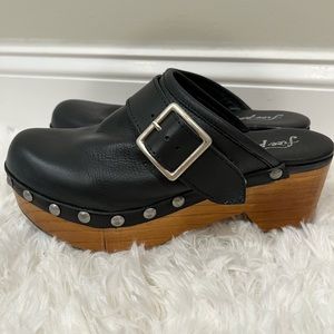 Free People Buckle Clogs Size 8